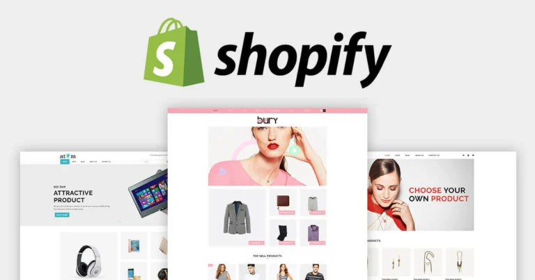 Shopify eCommerce store design showcasing product pages and shopping experience
