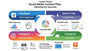 Social media optimisation focused on profile structure, content consistency, and engagement